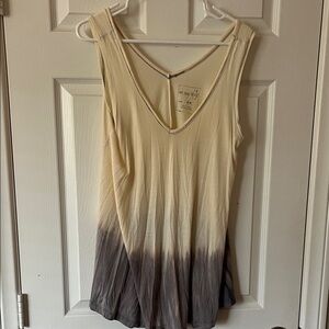 We The Free Ombre Tank Top in Cream and Gray